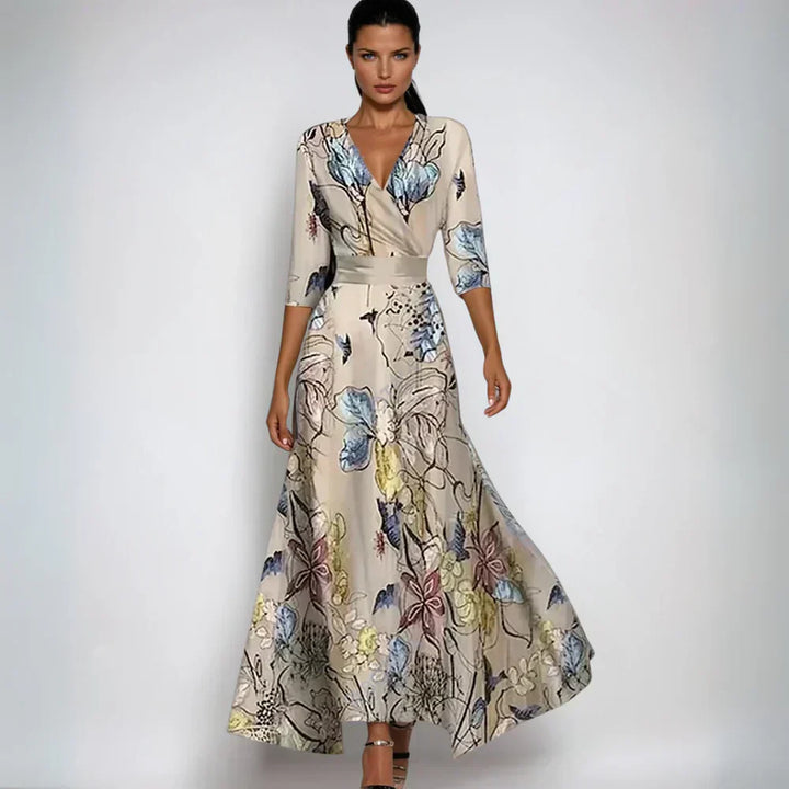 Eliana™ | Elegante Vestito A-Line Floreale