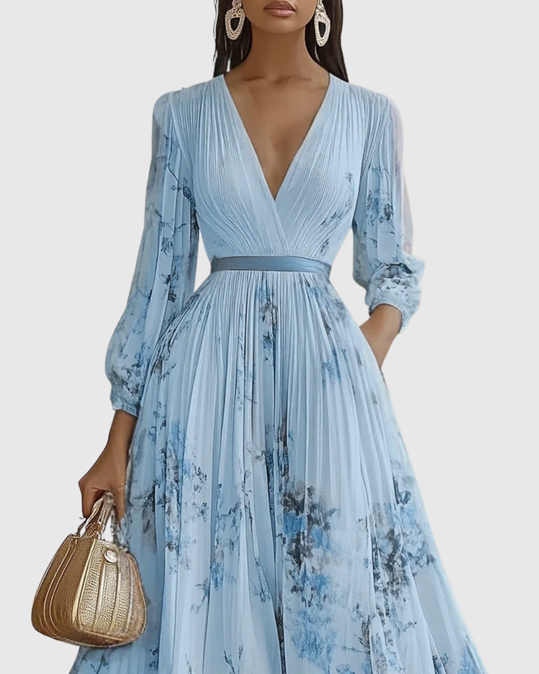 Rowella | Elegante Abito Maxi Plissettato