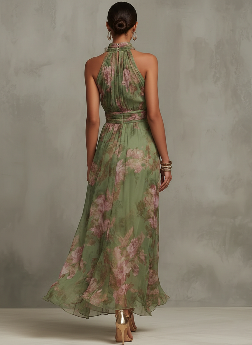La Scintilla | Abito Lungo Elegante Floreale Élise