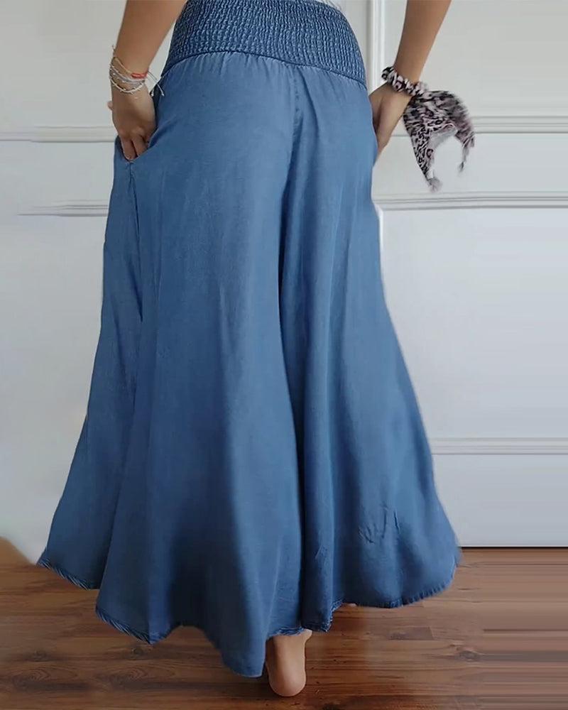 Jasper | Pantaloni a Vita Alta Smock